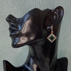 SALE Chrome Diopside CZ Earrings
